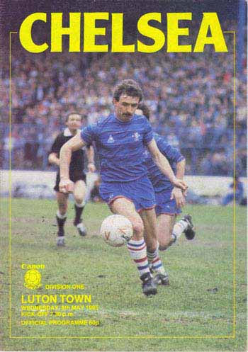programme cover for Chelsea v Luton Town, Wednesday, 8th May 1985