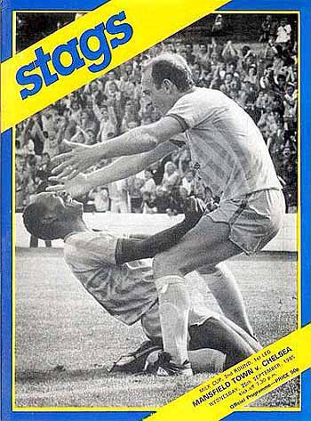 programme cover for Mansfield Town v Chelsea, 25th Sep 1985