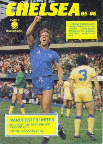 programme cover for Chelsea v Manchester United, 26th Oct 1985