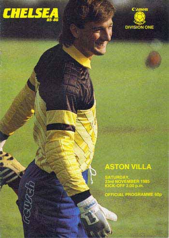 programme cover for Chelsea v Aston Villa, 23rd Nov 1985