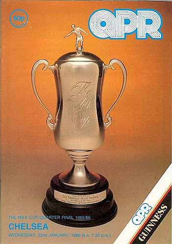 programme cover for Queens Park Rangers v Chelsea, Wednesday, 22nd Jan 1986