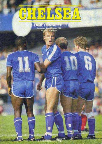 programme cover for Chelsea v Charlton Athletic, 4th Oct 1986