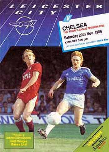 programme cover for Leicester City v Chelsea, 29th Nov 1986