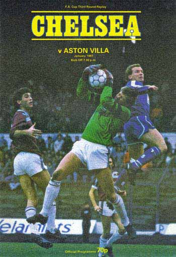 programme cover for Chelsea v Aston Villa, 21st Jan 1987