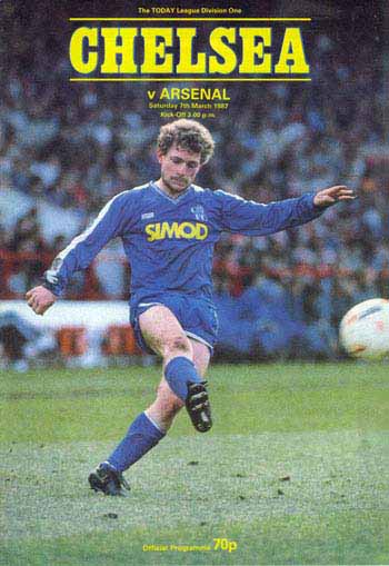 programme cover for Chelsea v Arsenal, 7th Mar 1987
