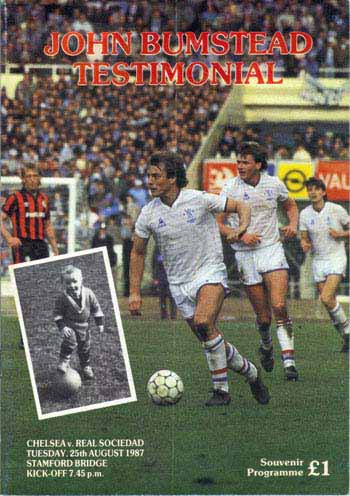 programme cover for Chelsea v Real Sociedad, 25th Aug 1987