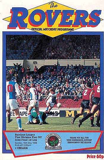 programme cover for Blackburn Rovers v Chelsea, Sunday, 15th May 1988