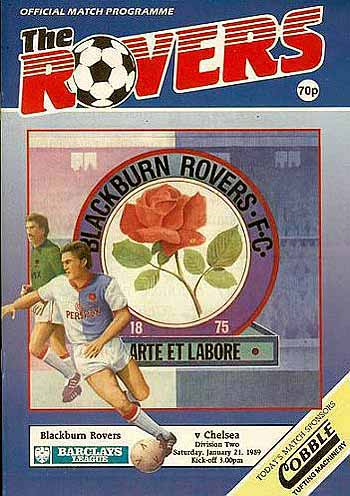 programme cover for Blackburn Rovers v Chelsea, 21st Jan 1989