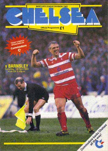 programme cover for Chelsea v Barnsley, 1st Apr 1989