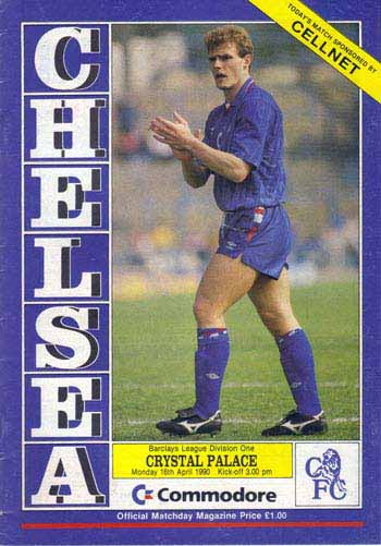 programme cover for Chelsea v Crystal Palace, 16th Apr 1990
