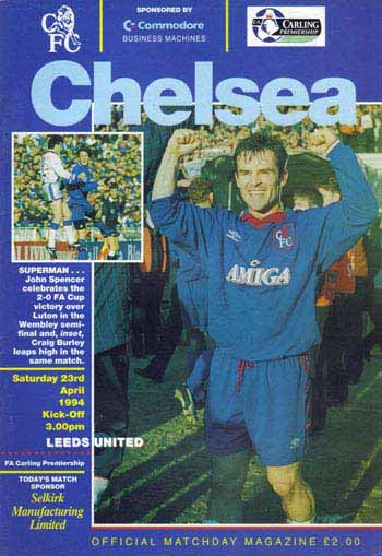 programme cover for Chelsea v Leeds United, 23rd Apr 1994