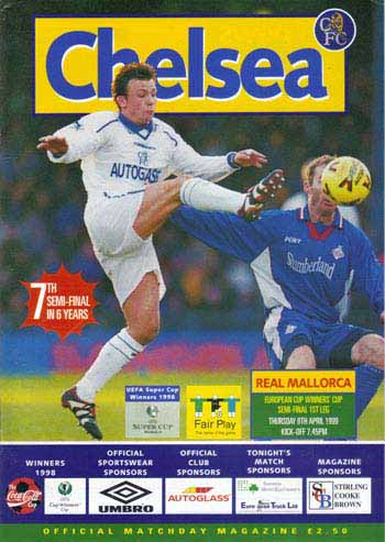 programme cover for Chelsea v Mallorca, Thursday, 8th Apr 1999