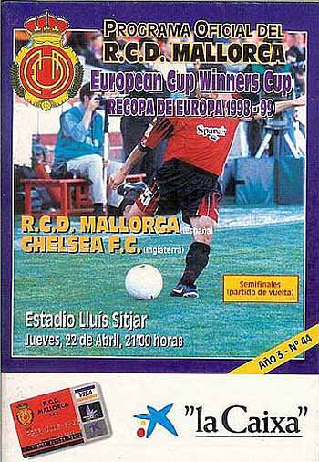 programme cover for Mallorca v Chelsea, 22nd Apr 1999