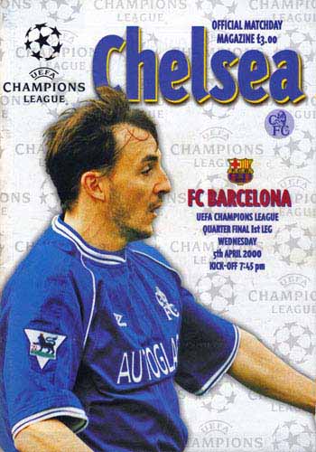 programme cover for Chelsea v Barcelona, 5th Apr 2000