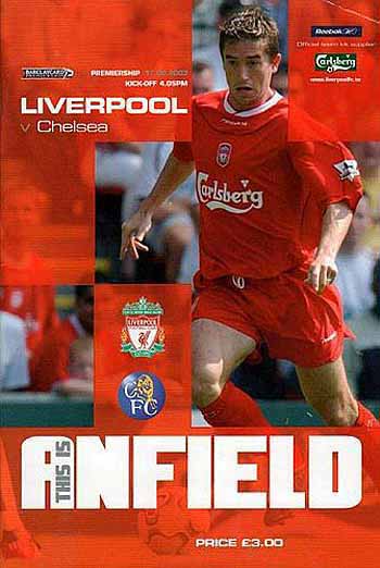 programme cover for Liverpool v Chelsea, Sunday, 17th Aug 2003