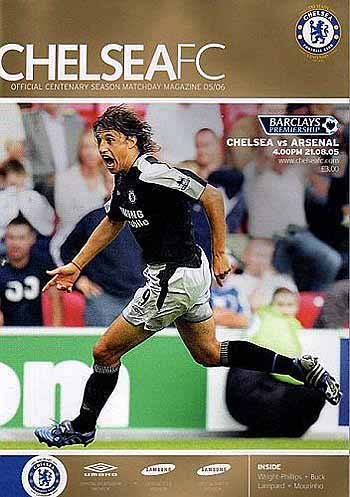 programme cover for Chelsea v Arsenal, 21st Aug 2005