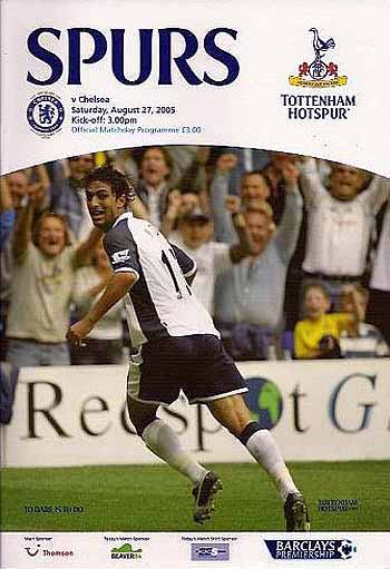 programme cover for Tottenham Hotspur v Chelsea, 27th Aug 2005