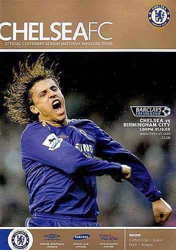 programme cover for Chelsea v Birmingham City, 31st Dec 2005
