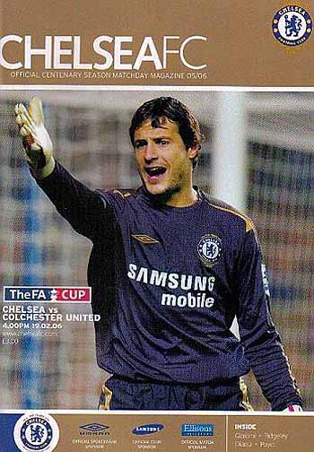 programme cover for Chelsea v Colchester United, Sunday, 19th Feb 2006