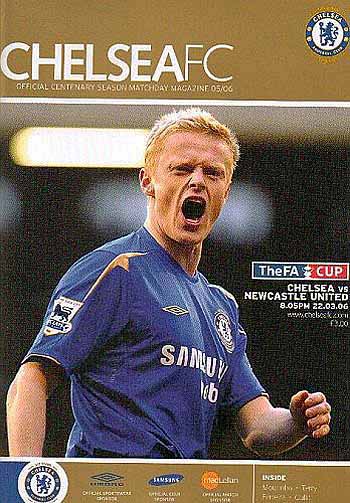 programme cover for Chelsea v Newcastle United, 22nd Mar 2006