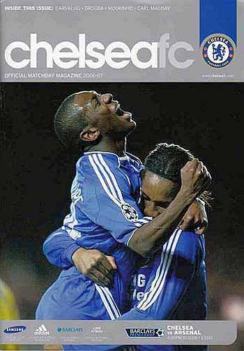 programme cover for Chelsea v Arsenal, 10th Dec 2006