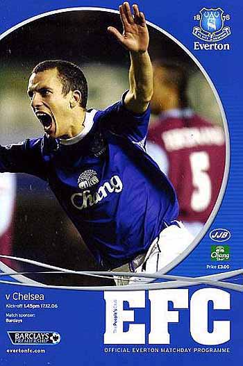 programme cover for Everton v Chelsea, Sunday, 17th Dec 2006