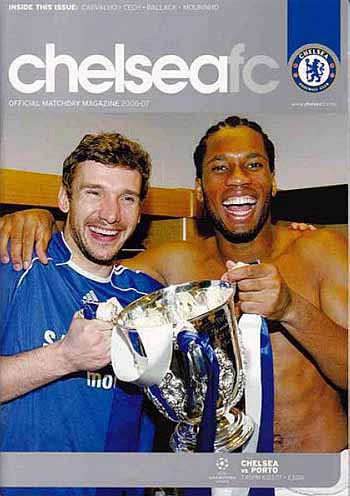 programme cover for Chelsea v Porto, Tuesday, 6th Mar 2007