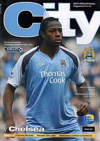 programme cover for Manchester City v Chelsea, 14th Mar 2007