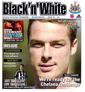 programme cover for Newcastle United v Chelsea, 22nd Apr 2007