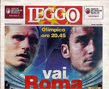 programme cover for Roma v Chelsea, 4th Nov 2008