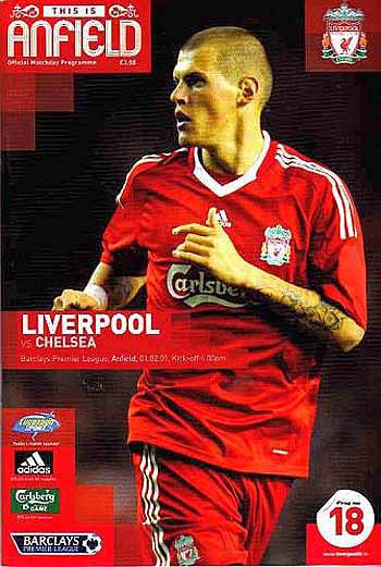 programme cover for Liverpool v Chelsea, 1st Feb 2009