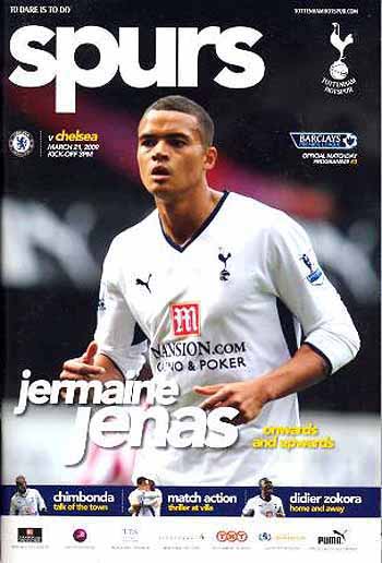programme cover for Tottenham Hotspur v Chelsea, 21st Mar 2009