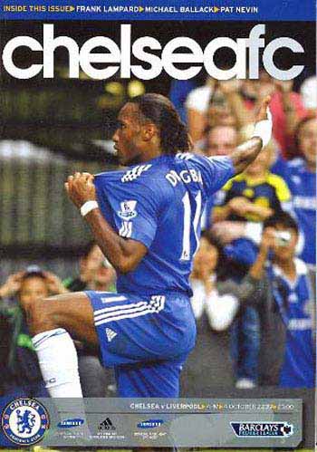 programme cover for Chelsea v Liverpool, 4th Oct 2009