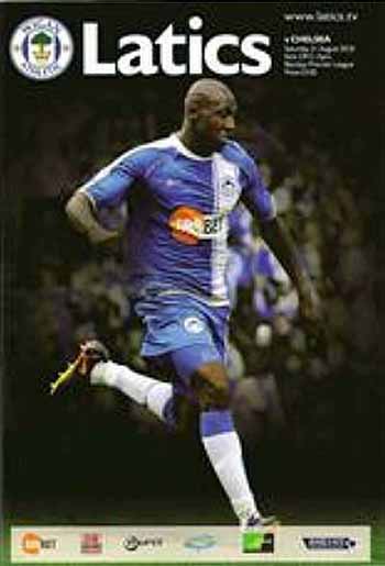 programme cover for Wigan Athletic v Chelsea, 21st Aug 2010
