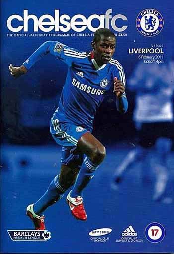 programme cover for Chelsea v Liverpool, 6th Feb 2011
