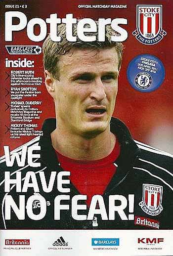 programme cover for Stoke City v Chelsea, 2nd Apr 2011