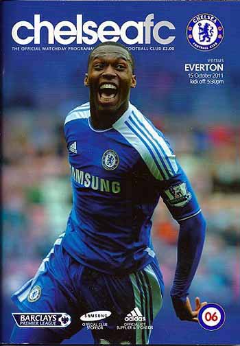 programme cover for Chelsea v Everton, 15th Oct 2011
