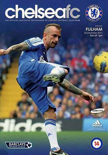 programme cover for Chelsea v Fulham, 26th Dec 2011