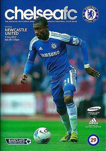 programme cover for Chelsea v Newcastle United, 2nd May 2012