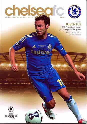 programme cover for Chelsea v Juventus, 19th Sep 2012