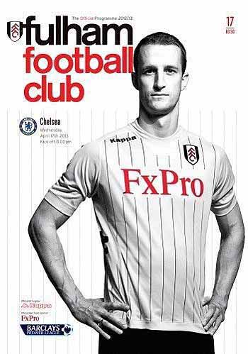 programme cover for Fulham v Chelsea, Wednesday, 17th Apr 2013