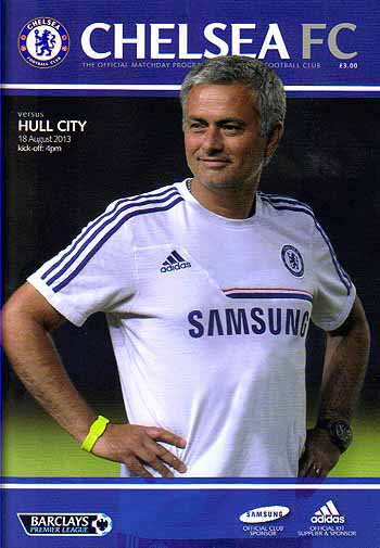 programme cover for Chelsea v Hull City, Sunday, 18th Aug 2013