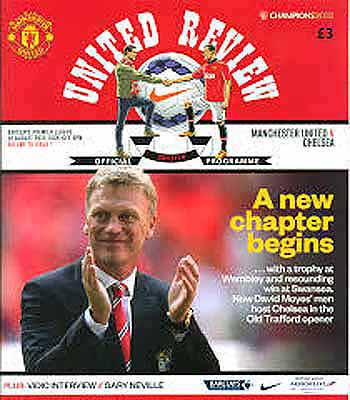 programme cover for Manchester United v Chelsea, 26th Aug 2013