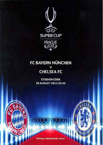 programme cover for Bayern Munich v Chelsea, 30th Aug 2013