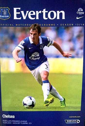 programme cover for Everton v Chelsea, 14th Sep 2013