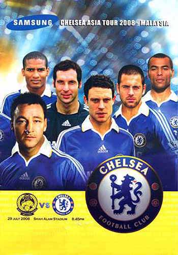 programme cover for Malaysia Select XI v Chelsea, 29th Jul 2008