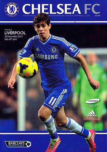 programme cover for Chelsea v Liverpool, 29th Dec 2013
