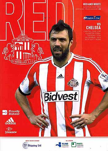 programme cover for Sunderland v Chelsea, 17th Dec 2013