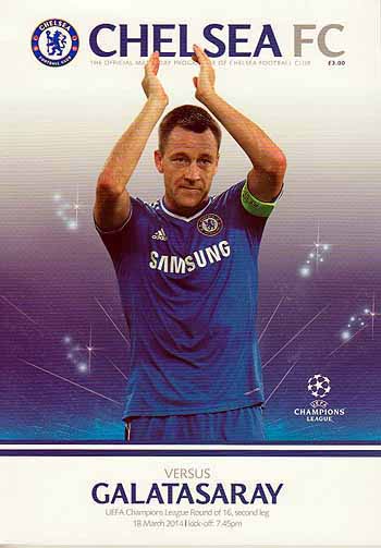 programme cover for Chelsea v Galatasaray, 18th Mar 2014