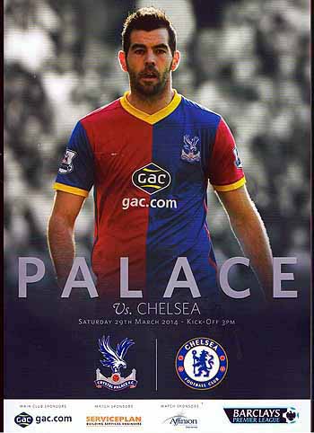 programme cover for Crystal Palace v Chelsea, 29th Mar 2014